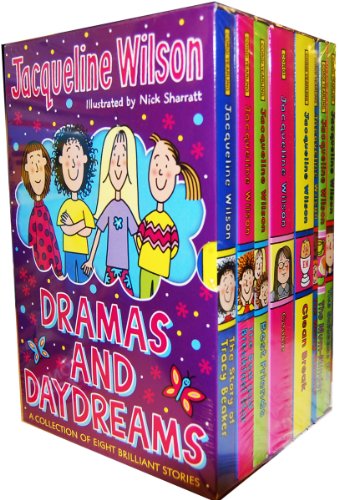 Jacqueline Wilson 8 Book Dramas and Daydreams Collection: The Suitcase Kid, The Mum-Minder, The Worry Website, Clean Break, Cookie, Best Friends, The Bed and Breakfast Star, The Story of Tracy Beaker