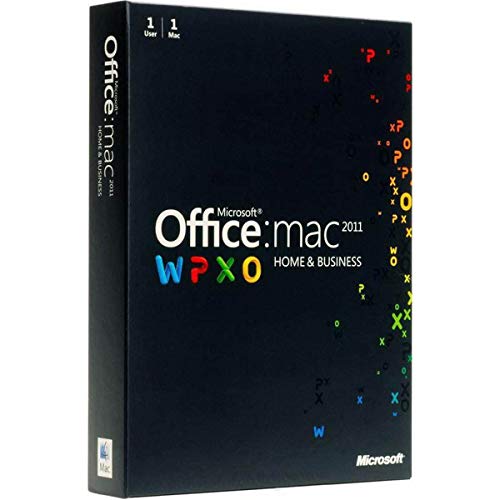 Microsoft Office Mac 2011 Software Home and Business Word Excel Powerpoint OneNote 1 User Ref MAC-01
