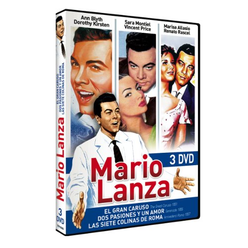 Mario Lanza Box Set (3 DVD) (Region 2) The Great Caruso - Serenade - Seven 7 Hills of Rome (Arrivederci, Roma)