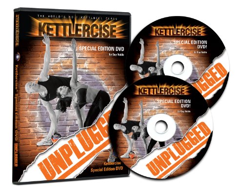 Kettlercise Unplugged 2 Disc DVD - The World’s No#1 Kettlebell Class Home Workout DVD Ultimate Fat Loss & Body Tone Program