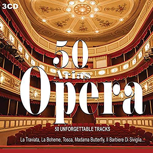 3CD 50 Arias Opera, Maria Callas, Pavarotti, Traviata, Il Barbiere Di Siviglia, Tosca, Carmen, Teatro, Opera Music, Classical Music