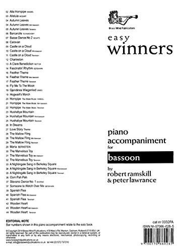 Peter Lawrance-Easy Winners (Bassoon) - Piano Accessory Book