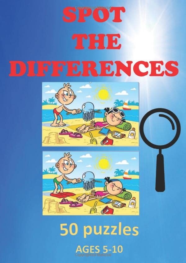 SPOT THE DIFFERENCES 50 puzzles ages 5-10: Book for kids