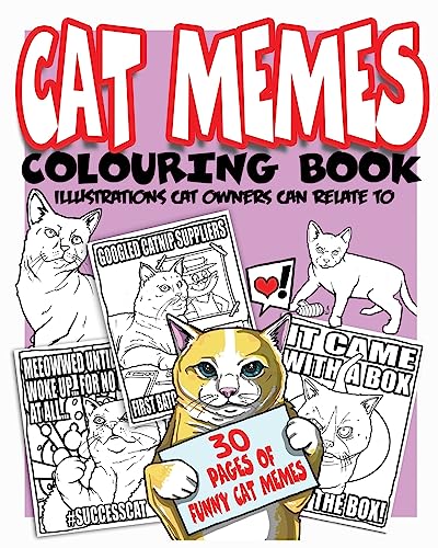 Cat Memes Colouring Book