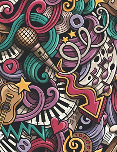 Music & Lyrics by:: A cool sheet music notebook for budding musicians and songwriters - graffiti (Songwriting Journals)