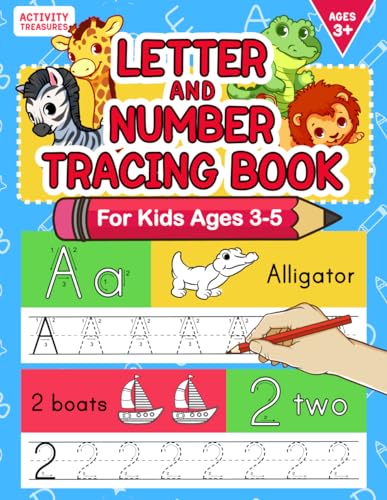 Letter And Number Tracing Book For Kids Ages 3-5