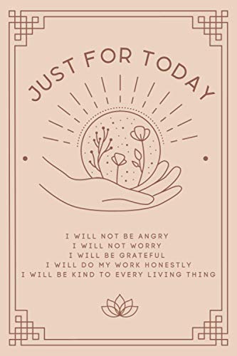 Just for Today Reiki Journal : Unruled Blank Notebook and Journal with Small Cho Ku Rei Symbol on Each Page - 120 Pages - 6 X 9 Notebook - Lotus Flower Design - Spiritual Reiki Gifts