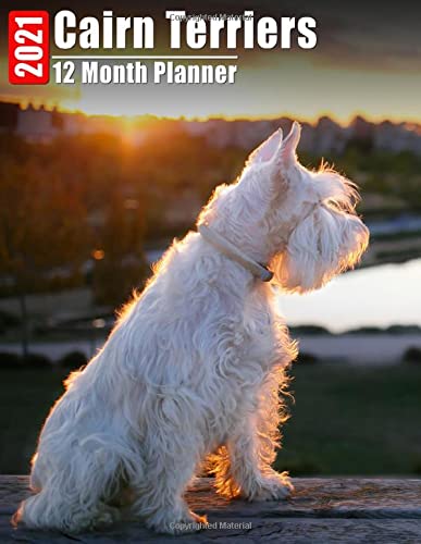2021 Planner 12 Months Cairn Terriers : 2021 Academic Monthly Calendar, Daily Schedule, Important Times, Habit and Health Tracker and Top Goals All in One! with High Quality Cairn Terriers Images and Inspirational Quote Each Month