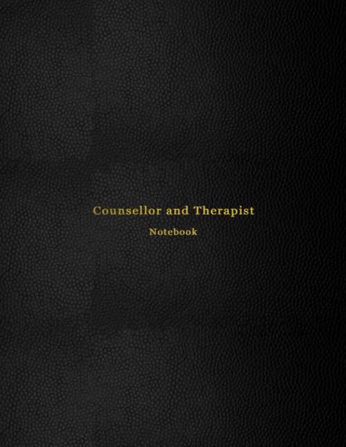 Counsellor and Therapist Notebook : Note Taking Logbook for Mental Health Workers Keep an Accurate Record of Patient and Client Sessions in a Easy to Navigate Template Professional Black Cover