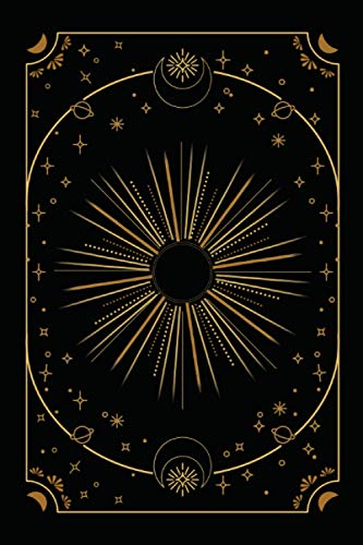 Tarot Journal, 100 Day 3 Spreads Reading, Black and Gold Modern Mystic Celestial Design: Clear, Organized, Easy to Track Progress with Cards Keyword, ... Easily with Customized Table of Content