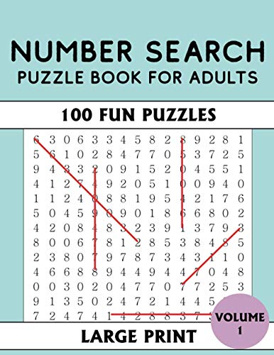 Number Search Puzzle Book For Adults