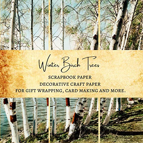 Winter Birch Trees Scrapbook Paper | Decorative Craft Paper for Gift Wrapping, Card Making and More: Premium Sheets for Scrapbooking Projects