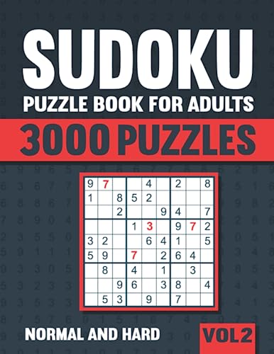 Sudoku Puzzle Book for Adults: 3000 Medium to Hard Sudoku Puzzles with Solutions - Vol. 2
