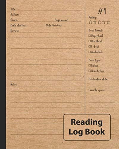 Reading Log Book : For Reviewing All of Your Favorite Books, Reading Journal with Table of Contents and Pre-Numbered Pages