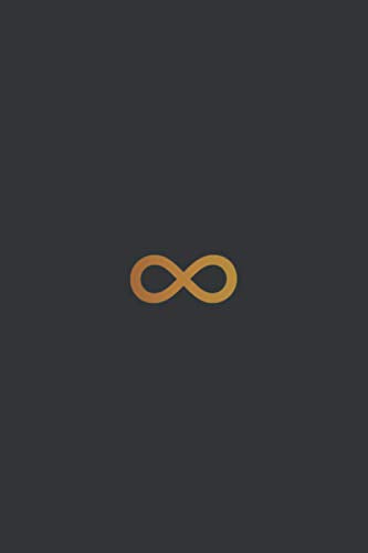 infinity symbol: black cover notebook with infinity gold logo - elegant notebook 6 x 9 With journal Lined Pages For Notes