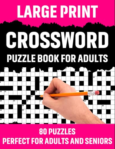 Large Print Crossword Puzzle Book For Adults
