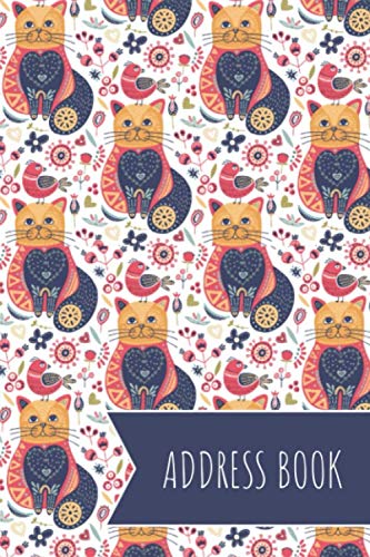 Address Book: Cat Lovers Contact Organizer With Alphabetical Tabs