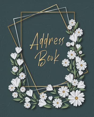 Address Book : Large Print Address Book with Pretty Floral Design, Keep Track of Addresses, Emails, Phone Numbers (Work, Home and Mobiles), Birthdays, Notes ... , More Than 300 Entry Spaces!