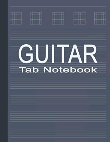 Guitar Notebook Journal: Blank Sheet Music Notebook for Guitar | Gift for Guitar Players & Enthusiasts | Basic Guitar Chord Chart Included – Denim Color Cover