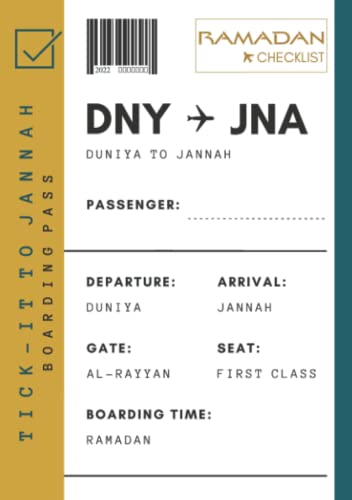 Tick-it to Jannah.: Ramadan Check-list.