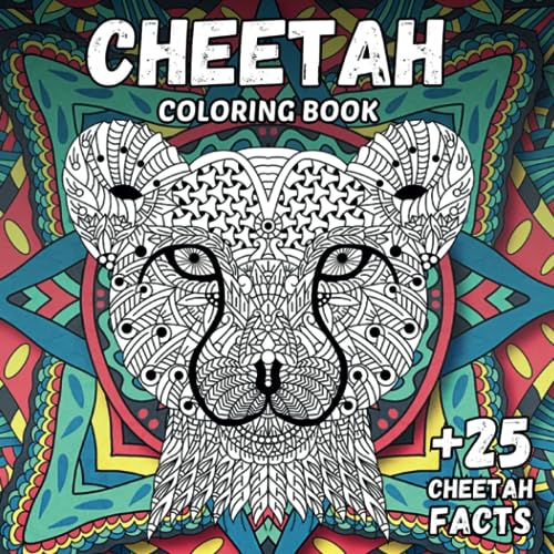 Cheetah Coloring Book : Stress Relief and Relaxation for Kid or Adult - Perfect Gift for Girl - Beautiful Wild Animal