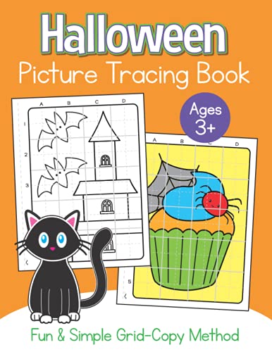 Halloween Picture Tracing Book: Learn to Draw Trace and Color Activity Book for Preschoolers Ages 3+