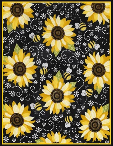 Sunflower Notebook : Notebook for Girls and Boys and Kids and Adults Wide Ruled 120 Pages