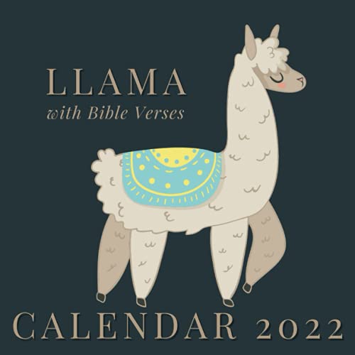 Llama Calendar 2022: With Bible Verses September 2021 - December 2022 Monthly Planner Mini Calendar (Bible Verses Calendars 2022)