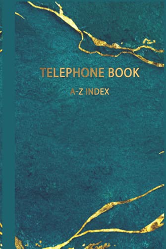 Telephone Book: A To Z Telephone Book .A-Z Index . Contact Organizer Phone book .Hardback Cover. Medium Size (6? x 9?).