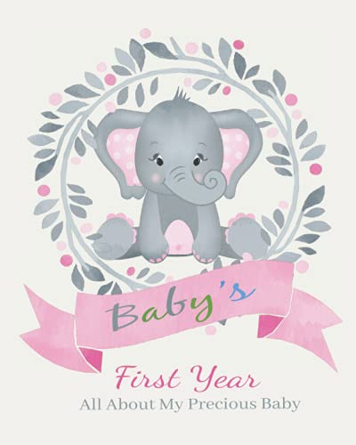 First Year Baby Memory Book: Baby’s First Year Journal and Keepsake to Record Photos, Baby Girl Gift , Baby Books First Year Memory Book First Years Baby Keepsake Photo Album