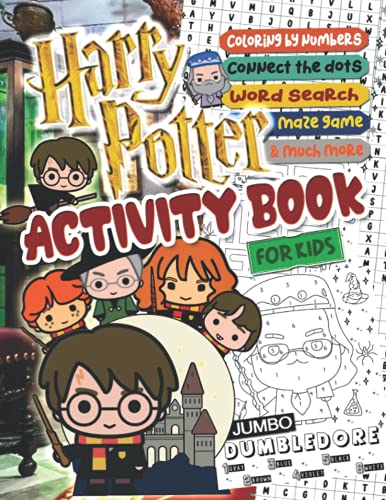 H?arry ?otter Activity Book: H?arry ?otter Activity Book For Kids Ages 9-12: Unofficial Book With Colouring, Colouring by number, Connect the dots, Maze Game, and much more