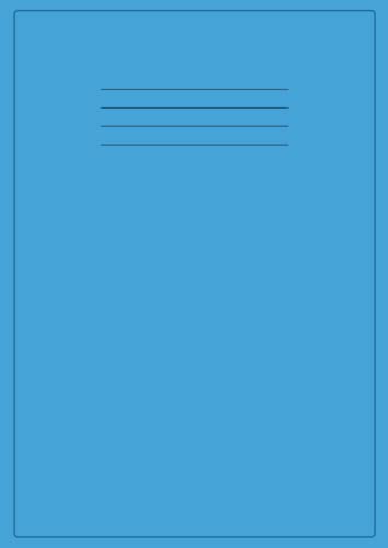 Half Plain Half Lined Exercise Book A4: Half Blank Half Lined Notepad | Top Half Blank, Bottom Half Lined, 20mm Wide Ruled Exercise Books | 100 Pages, ... for Children / Kids School Writing - Blue