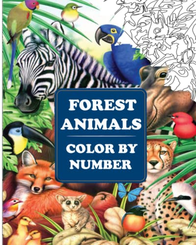 Forest Animals Color by Number: An Adult Coloring Book with Fun, Easy, and Relaxing Coloring Pages (Color by Number Coloring Books for Adults)