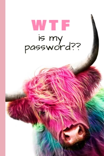 Password Logbook Organizer: Cute Highland Cow: Protect your usernames and passwords with this easy to use password notebook organizer