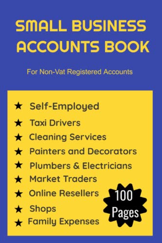 Simple accounts book tax finance accounting ledger small business C5 HMRC: 100 Page Self Employed Persons Income and Expenses Book