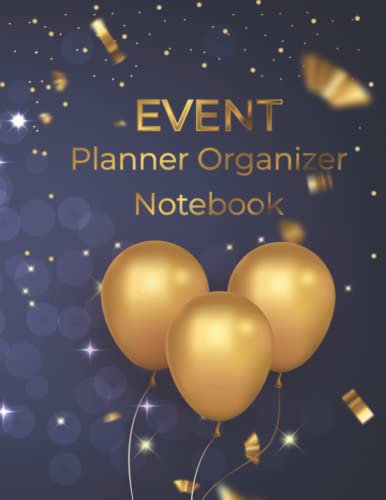 Event Planner Organizer Notebook: Party Planner And Event Organizer Notebook For Women And Men - 8.5 X 11 Inches - 108 Pages - Violet And Gold Cover