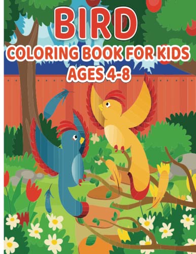 Bird Coloring Book For Kids: 30 Unique and Cute Images of Birds from of many countries of the world, Ages 4-8