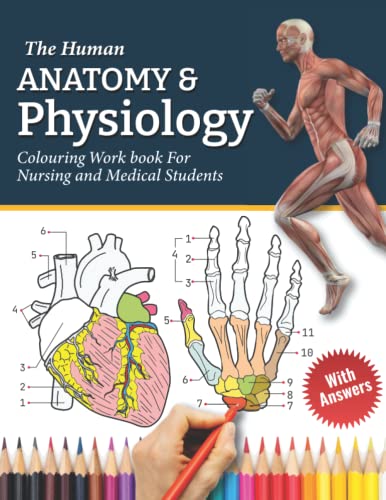 Human Anatomy and Physiology Colouring Work Book for Nursing and Medical Students : Learn Anatomy and Physiology Creatively by Colouring and Labelling - the Perfect Gift for Nurses, Doctors, Medical Students and Science Lovers