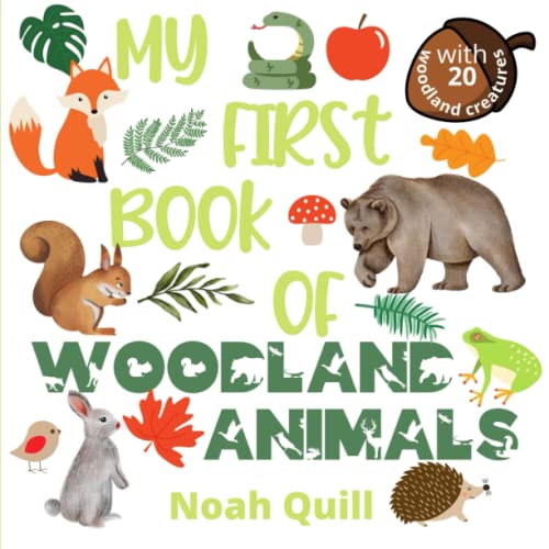 My first book of woodland animals: Colorful picture book introduction to nature's life in the woods for kids ages 2-5. Try to guess the 20 woodland ... with illustrations and first letter hints.