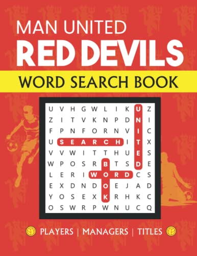Man United Red Devils word search book. Great football gifts for men, adults, boys and girls.: Football fans culture book, football word search and ... books for boys 9-12. Cheap gift for family