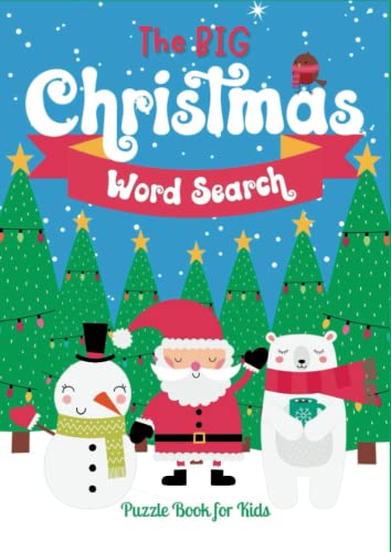 BIG Christmas Word Search Puzzle Book for Kids : Fun and Festive Xmas Holiday Wordsearch Activity Book for Children
