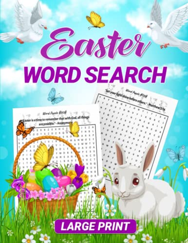 Easter Word Search: Easter Word Search For Teens, Adults And Seniors, Happy Easter Word Find Puzzle Book With Solutions