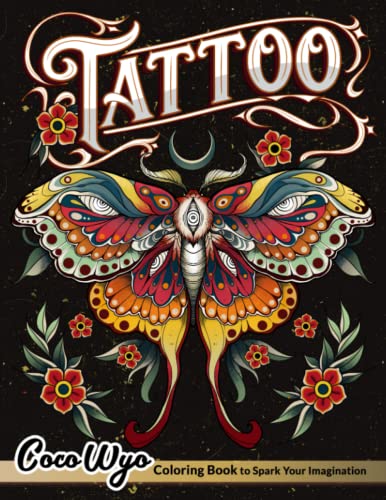 Tattoo: Adult Coloring Book with Beautiful Tattoos for Stress Relief and Relaxation