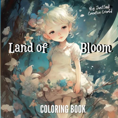 Land of Bloom, Coloring Book: A Whimsical Adventure in a World of Fairies and Dreams