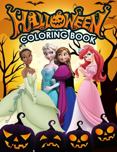 Halloween Princess Coloring Book : Fantastic and Beautiful Halloween Coloring Book for Kids, Boys and Girls Ages 4-8