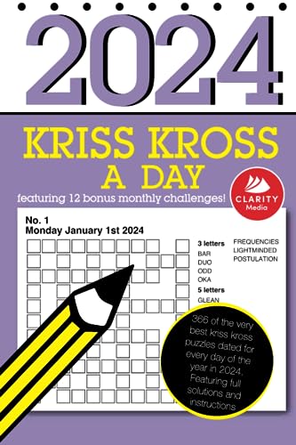 Kriss Kross A Day 2024: 366 fantastic daily word fill in puzzles