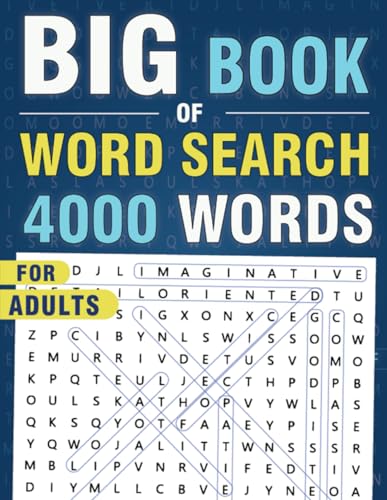 4000 Word Search for Adults Large Print (200 Themed Puzzles): Word Find Puzzle Book for Seniors and Teens - Anti Eye Strain and Relieve Stress