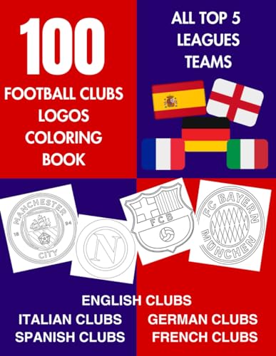 100 European Clubs Logos Coloring Book
