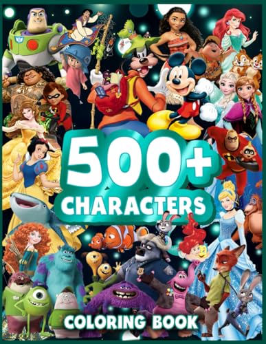 500+ Characters coloring book: All your favorite Characters in one book