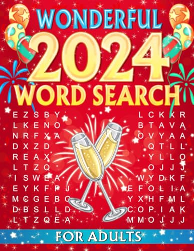 Wonderful 2024: Relaxing Word Search Book about Various Themes for Adults to Have Fun and Relieve Stress